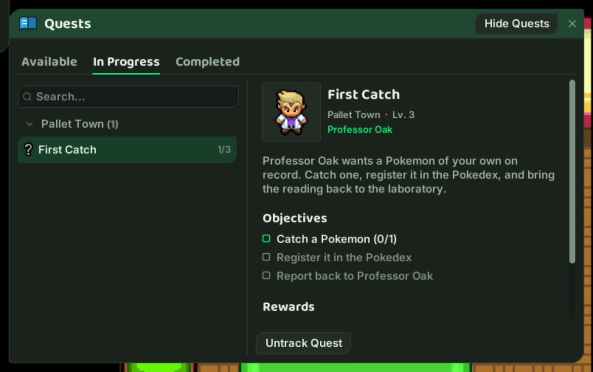 Quest log