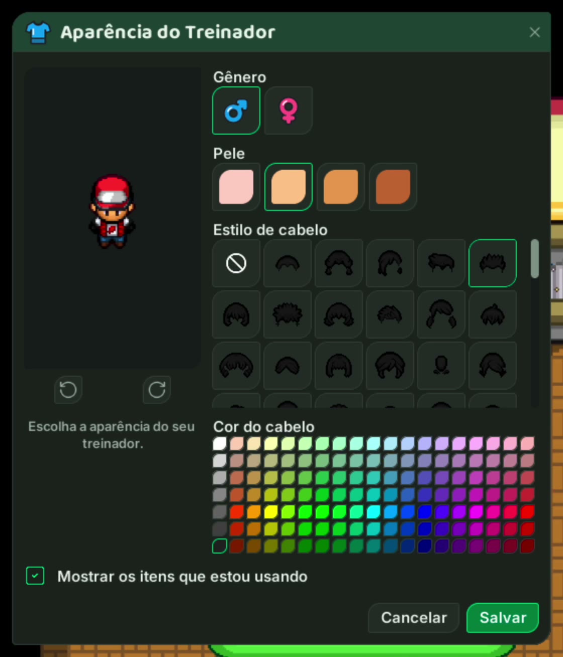 Personalize seu treinador